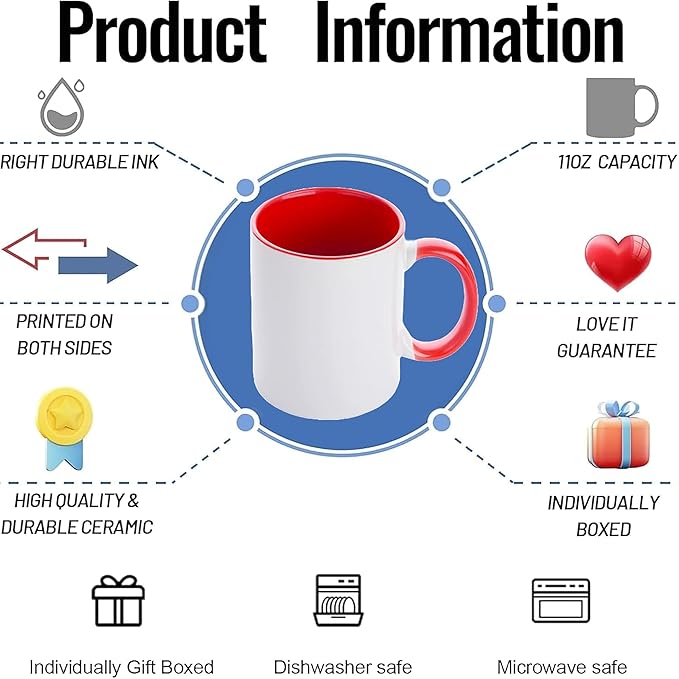 Red Inner Coffee Cup 325ML - Image 2
